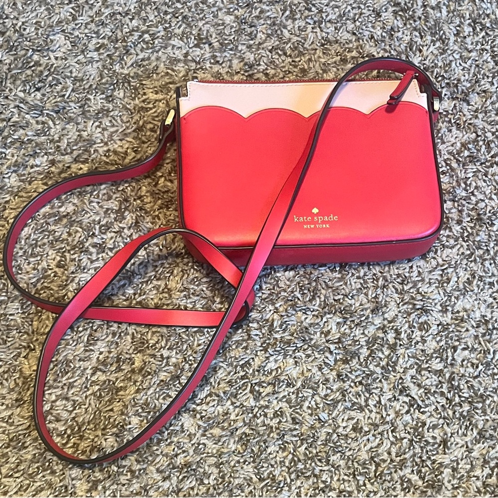 Kate Spade Red and Pink Crossbody Bag